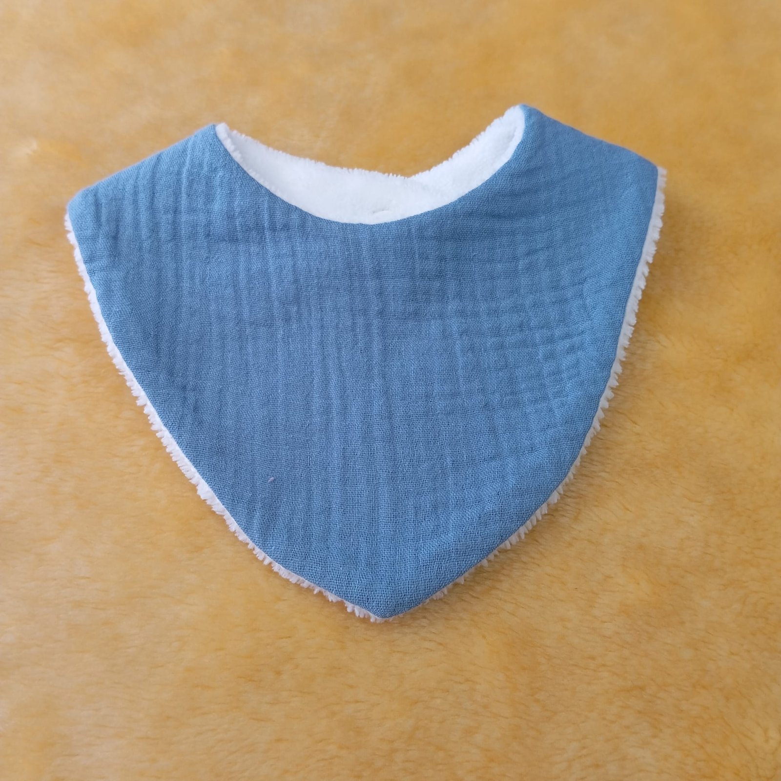 Babero Muselina Azul Vintage