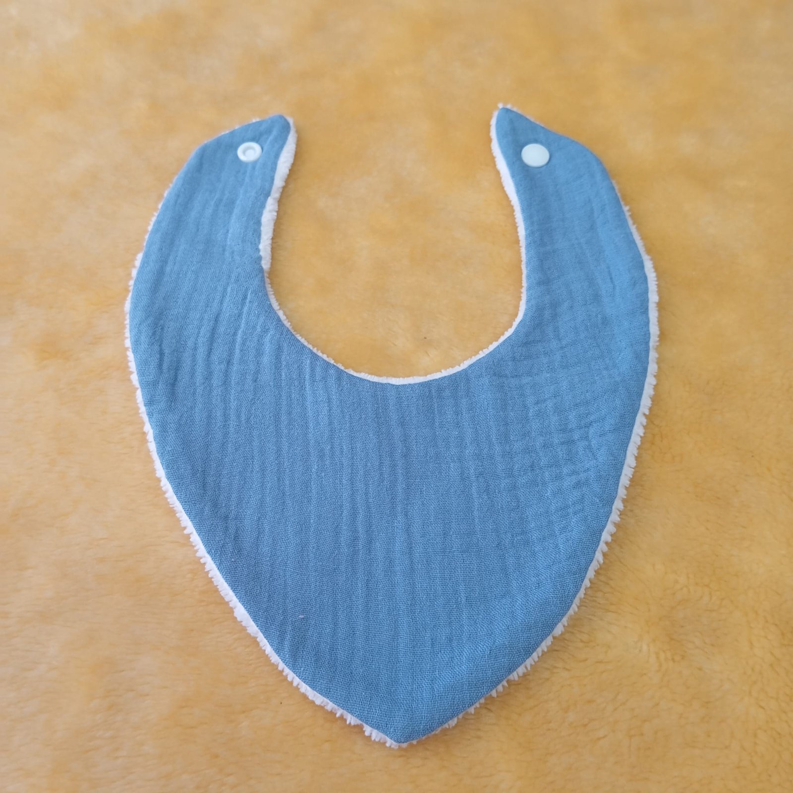 Babero Muselina Azul Vintage