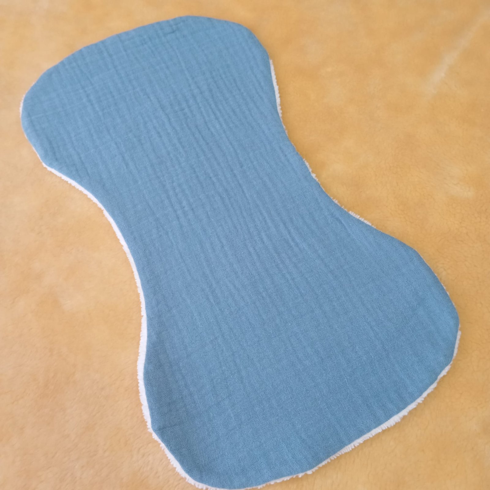 Toalla de Lactancia en Muselina Azul Vintage