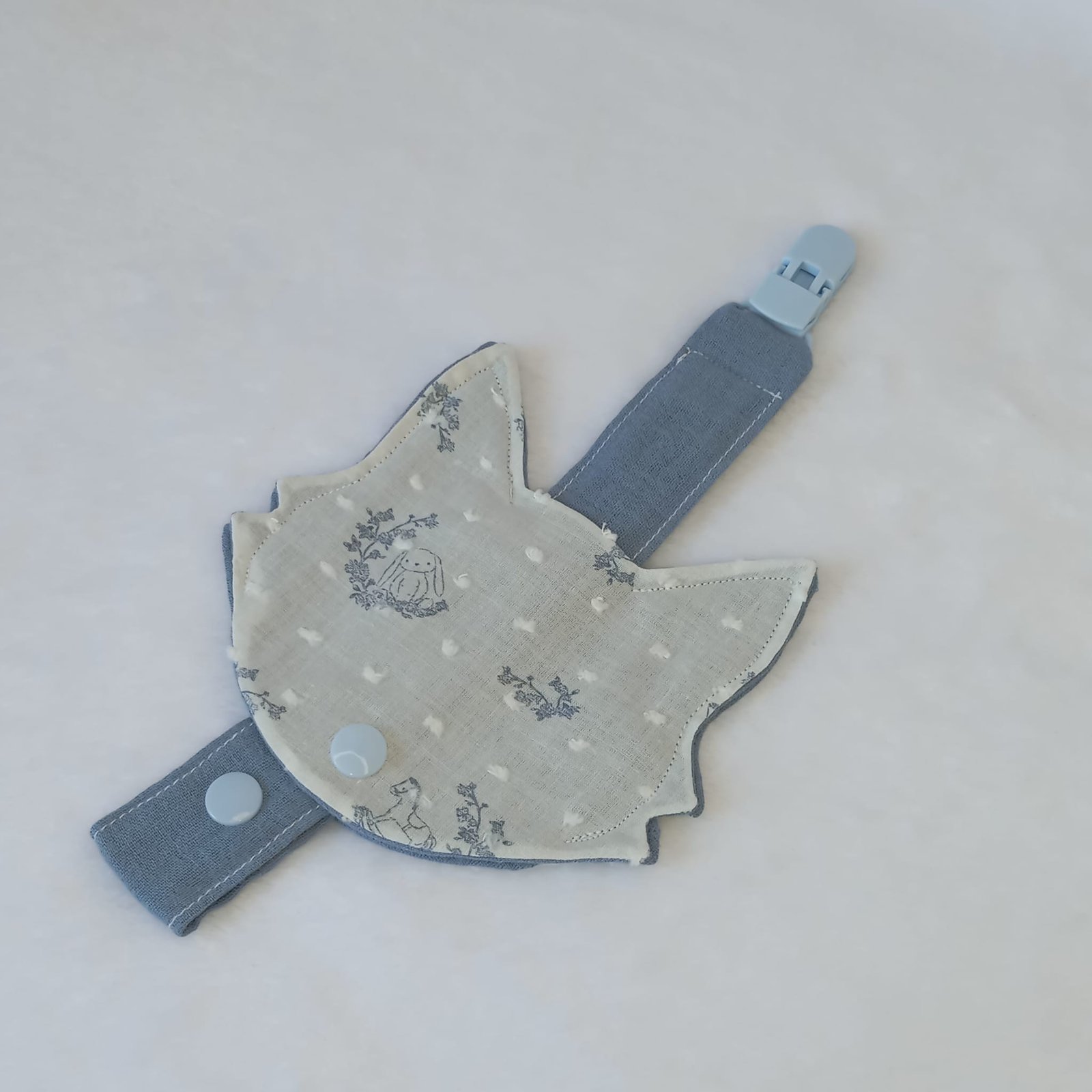 Porta-chupetes con Funda, animales clásicos azul