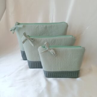 Pack 3 neceseres Miramar en algodón mod 2