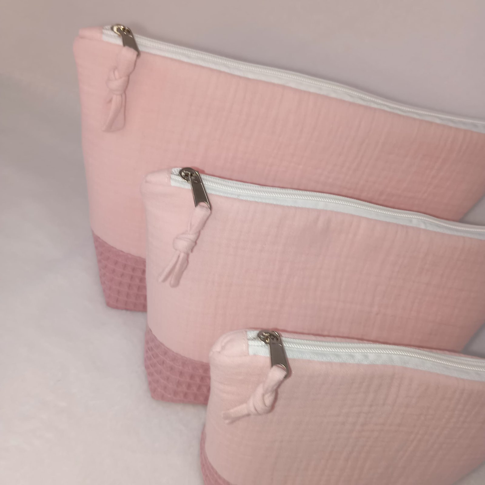 Pack 3 neceseres Miramar, Rosa Bebé