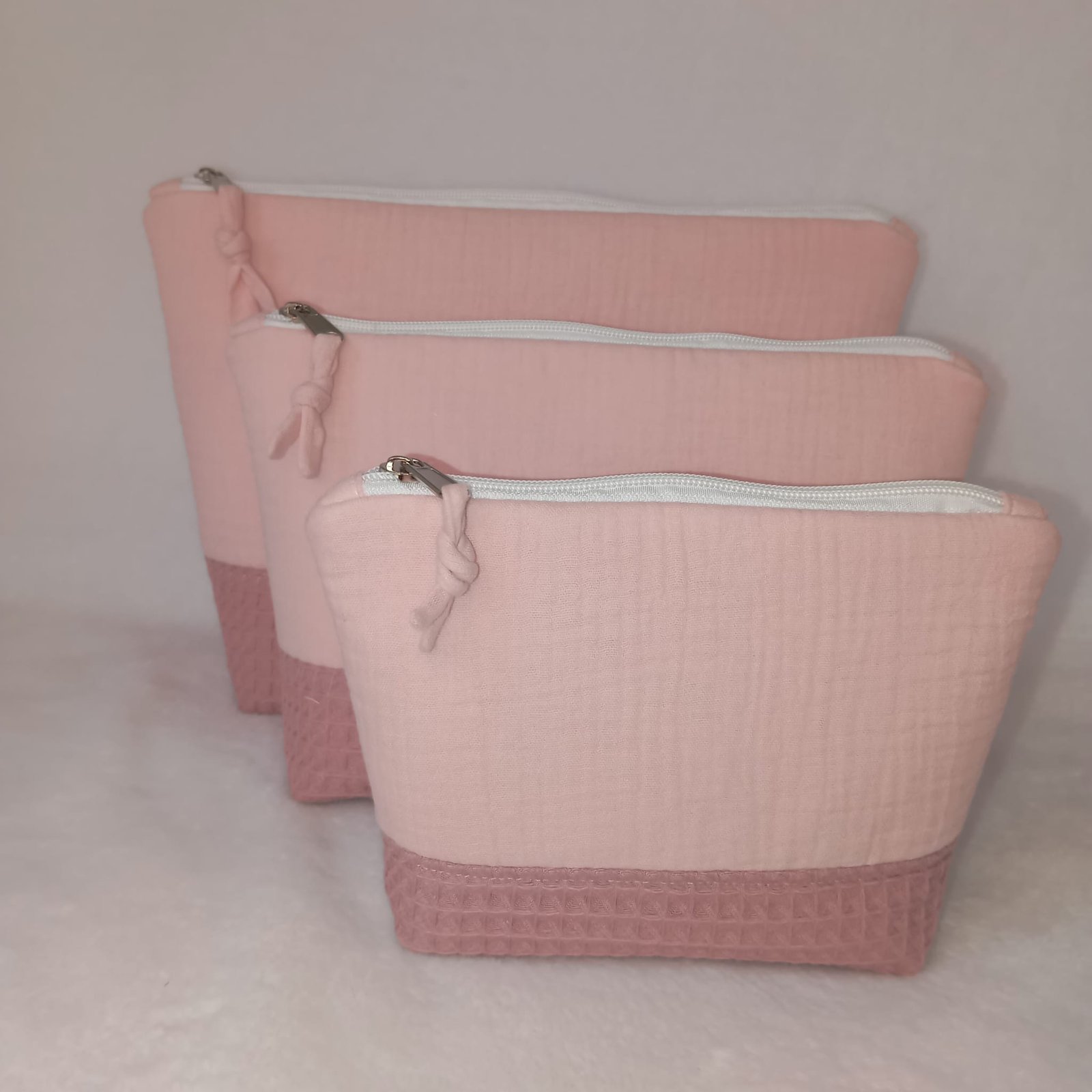 Pack 3 neceseres Miramar, Rosa Bebé