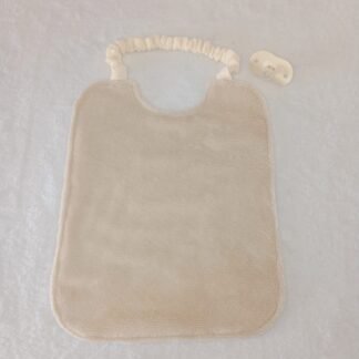 Babero Con Cuello Elástico, Crema